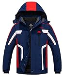 Wantdo Men's Windproof Mountain Ski Jacket Winter Snowboarding Coat Waterproof Raincoat Warm Fleece...