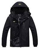 Wantdo Men's Mountain Ski Jacket Warm Winter Fleece Coat Waterproof Raincoat Outdoor Hooded...